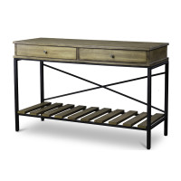 Baxton Studio YLX-0003-AT Newcastle Wood and Metal Console Table